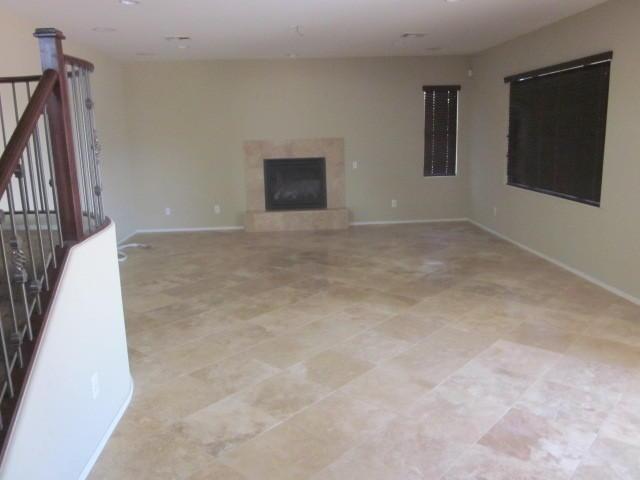 Family room with fireplace