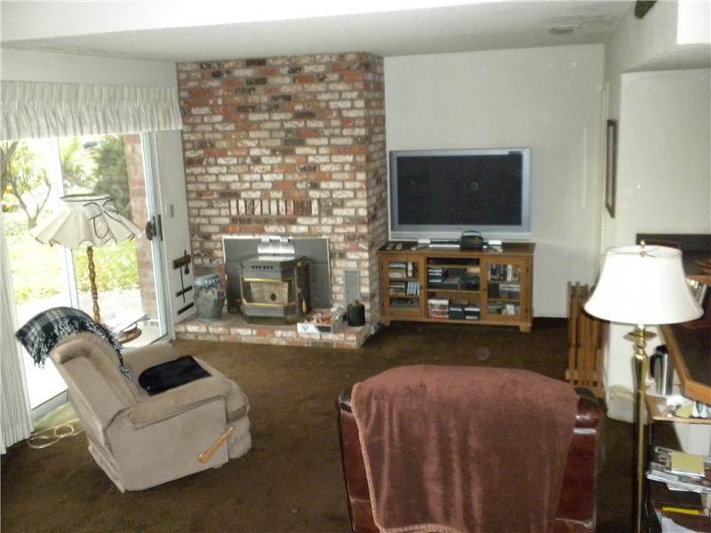 Family Room with Pellet Stove