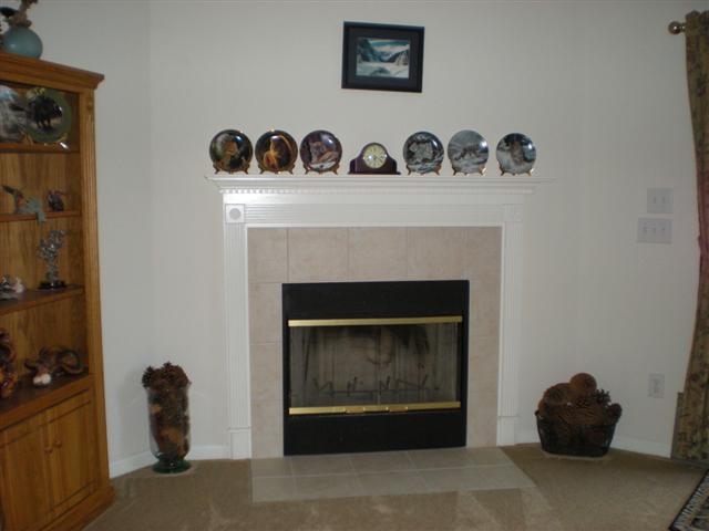Tile fireplace