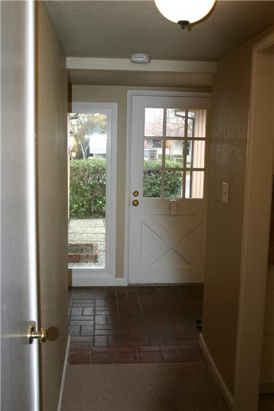 Brick floor invites you inside!