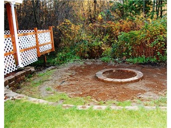 fire pit in back