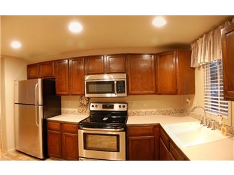 kitchen with new appliances