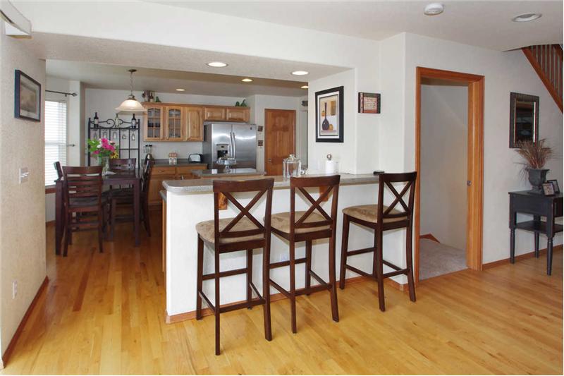 View of kitchen and breakfast bar