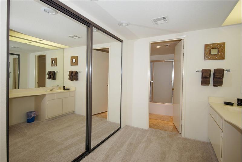 Master Bath has large closet