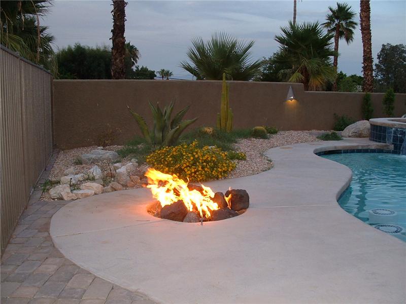 Fire Pit By The Pool