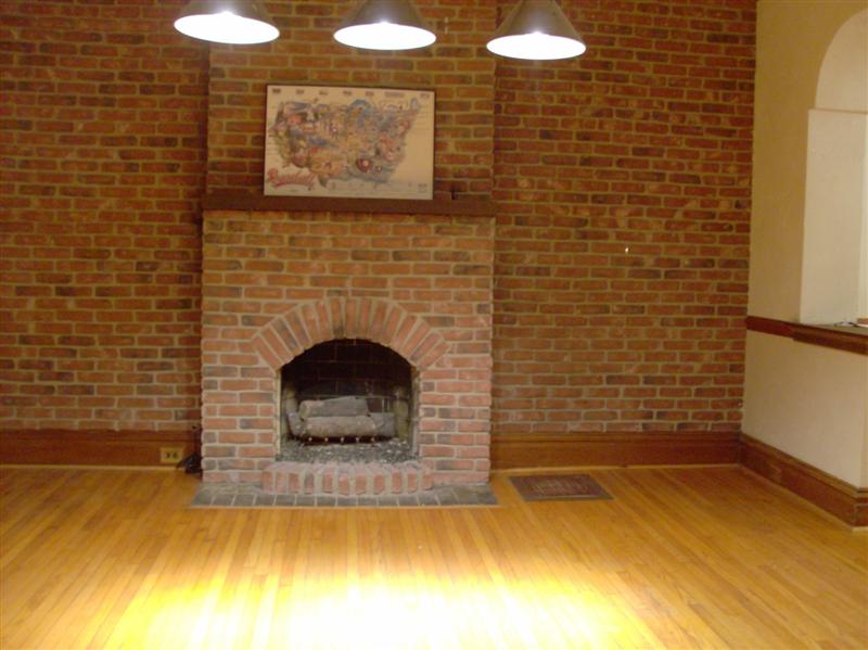 Living room with fireplace