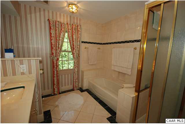 master bath with tub and walkin shower
