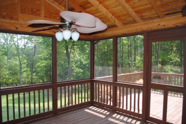 Enjoy your mmorning coffee on the screened porch