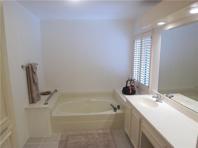 Master bath with new floor tile