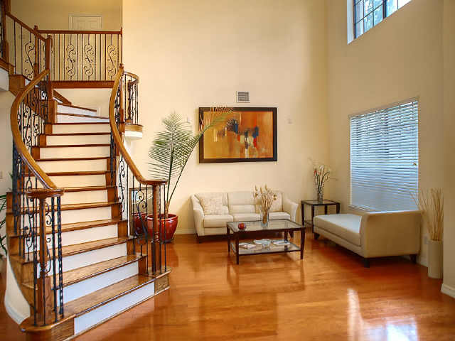 Magnificent wood floors and winding staircase!