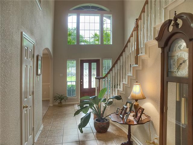 The two-story entry is a wow factor.