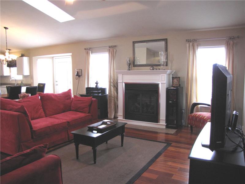 Great Room has a Ventless Gas Fireplace