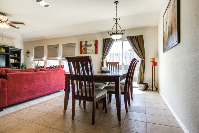 Entertain family and friends in the dining room.