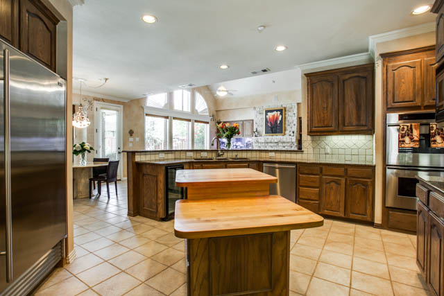 The kitchen offers plenty of cabinet space! You will love the granite counter tops as well.