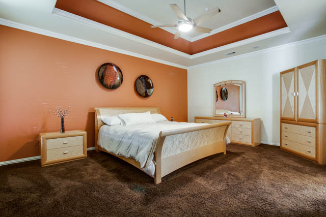 The large master suite is the perfect place to retreat after a long day.