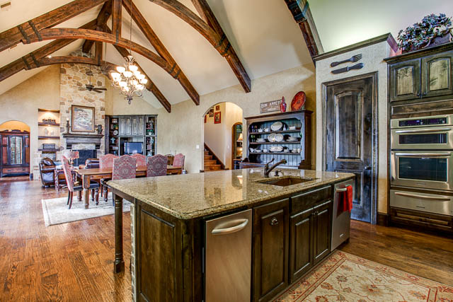 Please take note of the custom rustic wood beams!