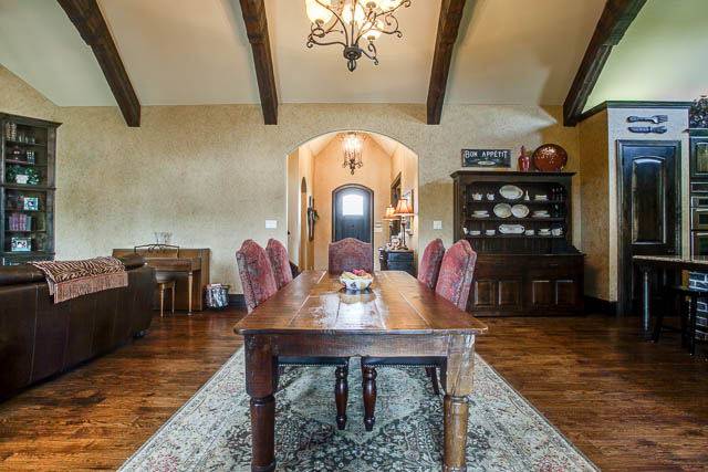 Host elegant dinners in the dining room of this luxurious home.