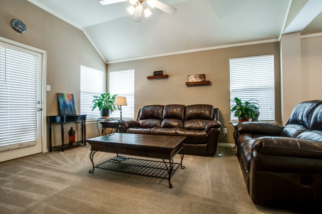 Lots of natural lighting in the living space.