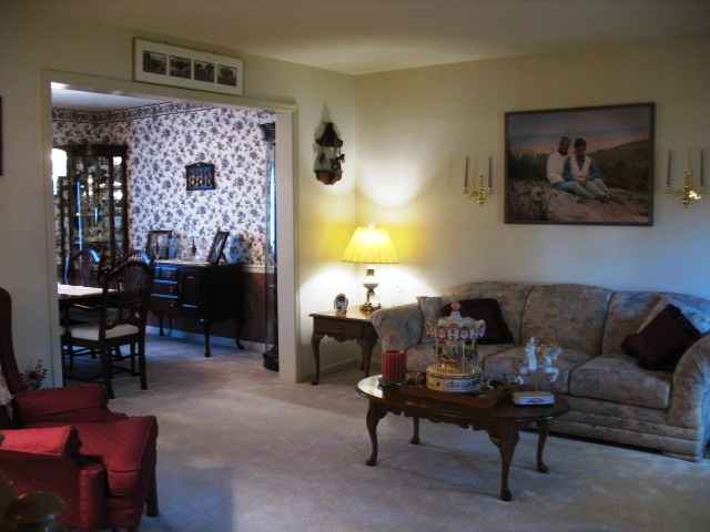 living room and dining room