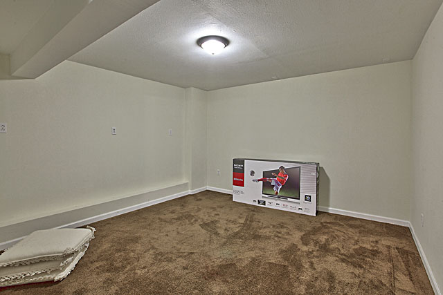 Media room on lower level