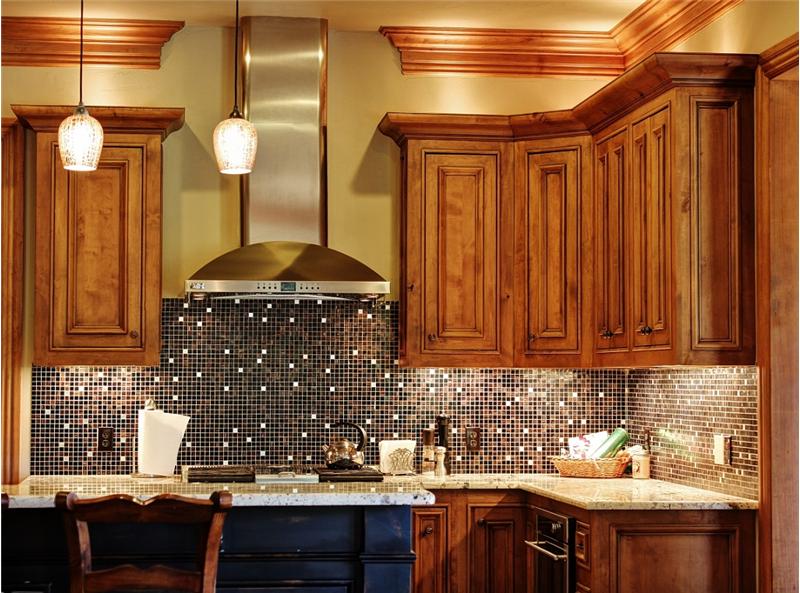 Kitchen with Hickory Wood Cabinets 