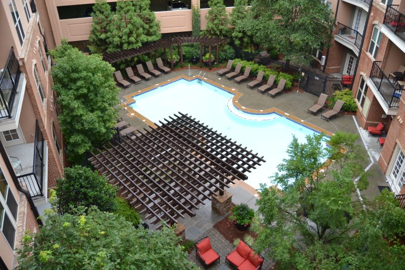 YOUR View of the Pool! Listen to the fountains!