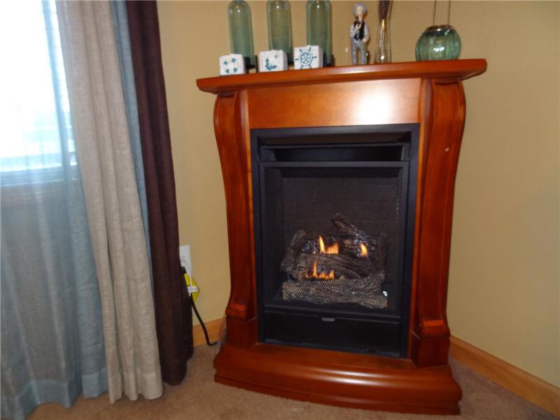 Master Bedroom propane fireplace