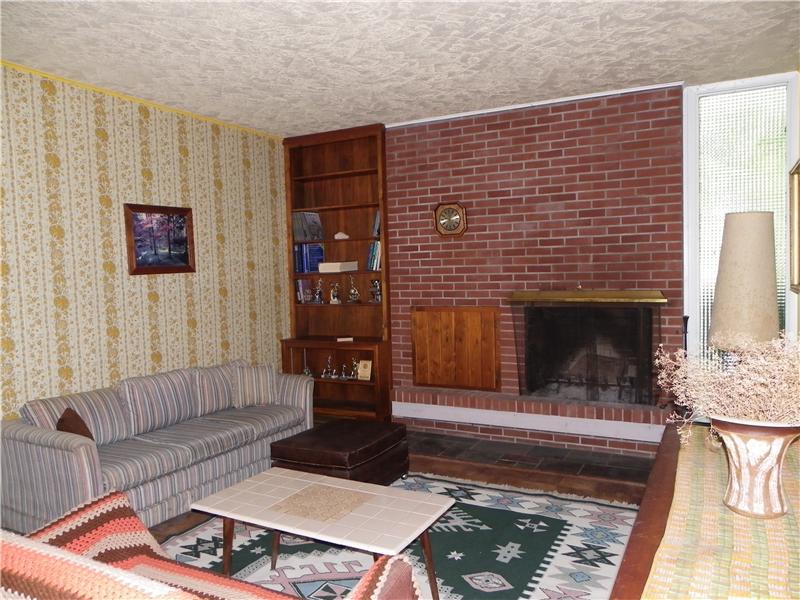 Living Room w/Brick Fireplace