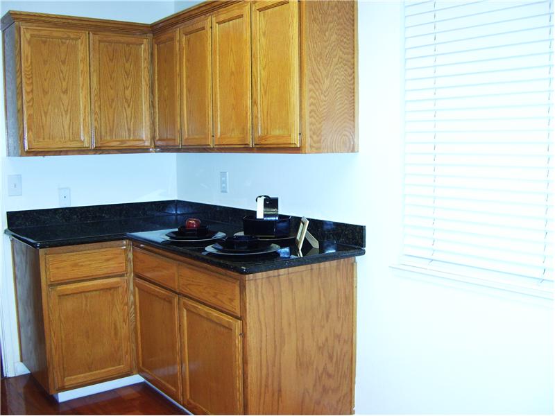 Large Granite Breakfast & Food Prep Area ss Steel Kitchen at 20644 Oak Creek, Saratoga