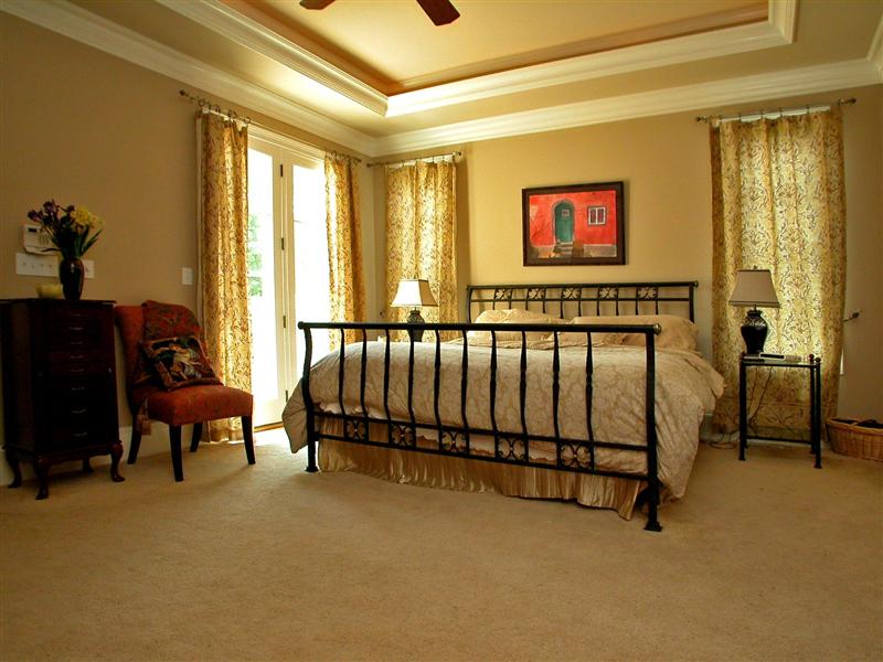 Large Master Suite has coffered ceilings