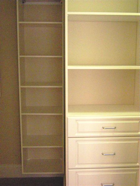 Built-ins are included in both walk-in closets