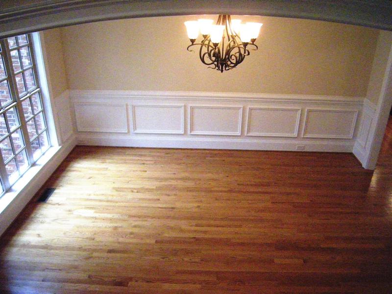 Formal dining room has beautiful millwork and moldings