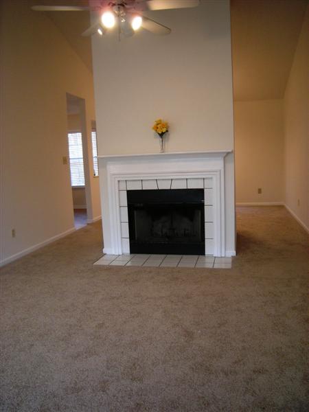 There is also a uniquely located gaslog fireplace