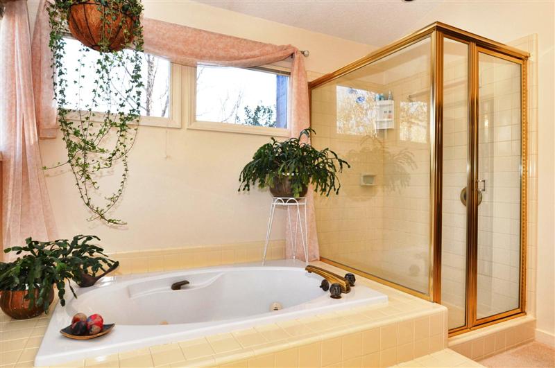 Whilpool, jetted garden tub and walk-in shower separate complete this beautiful bathroom