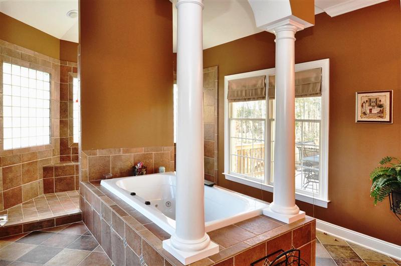 Whirlpool, jetted tub uniquely flanked by columns
