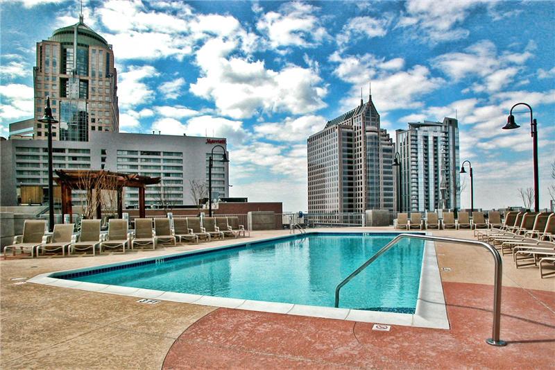 Incredible views of Uptown from the pool area
