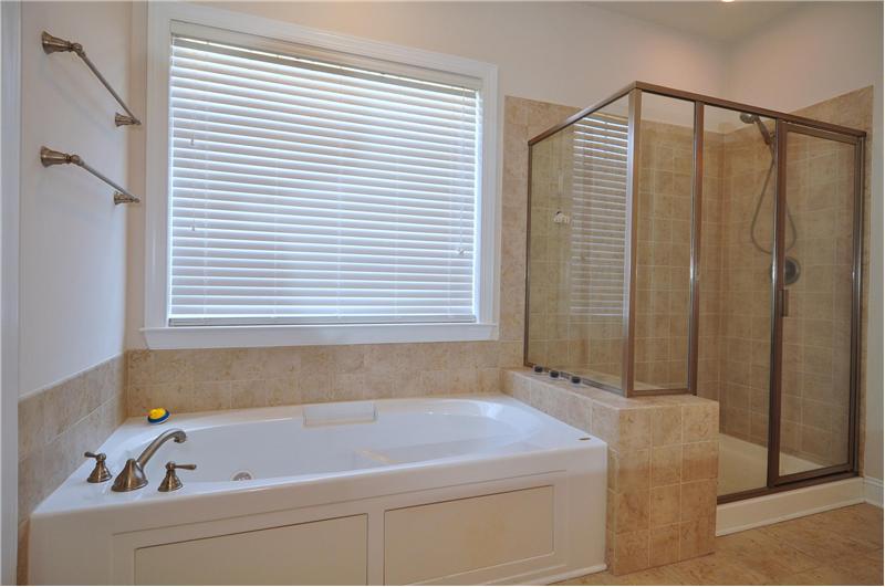 Jetted, whirlpool jacuzzi tub & walk-in shower