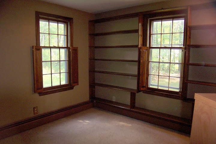 First Floor Office With Built In Bookcases