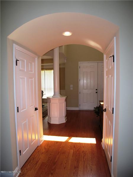 Barrel vaulted ceiling looking from Living Room to Foyer