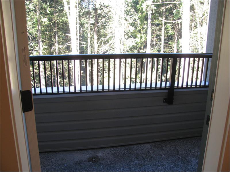 Balcony overlooking the greenbelt