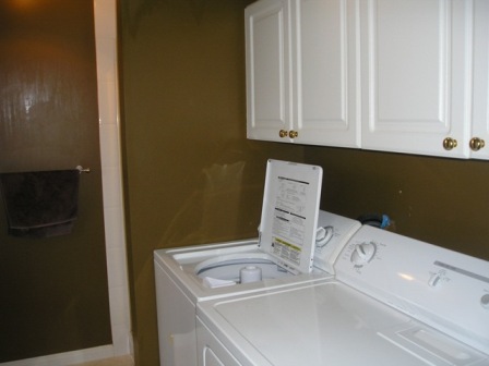 laundry room with standup shower