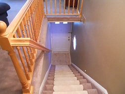 Entrance stairway with oak railings