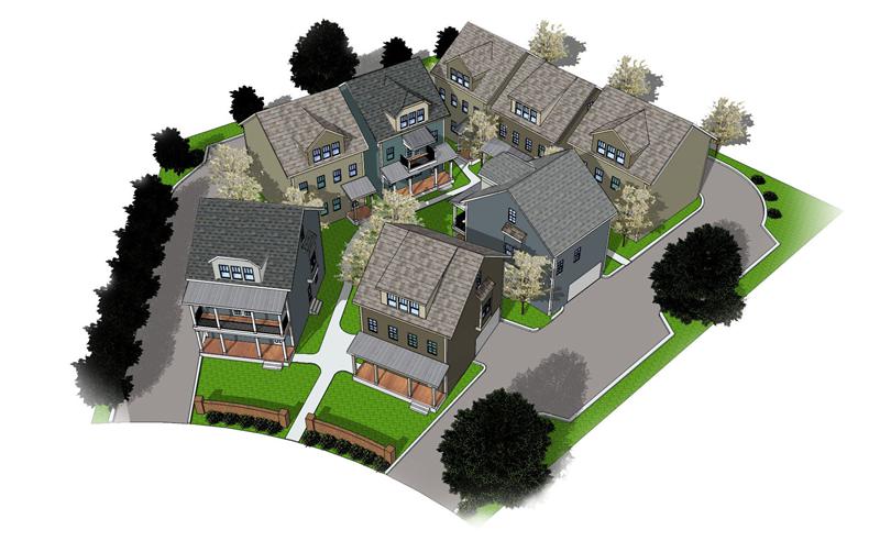 Elevation rendering of 8 homes near Vanderbilt!