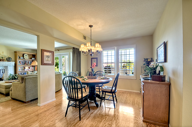 Breakfast nook in kitchen