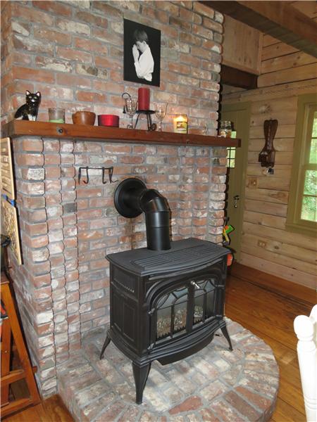111 Rocky Hill Rd Wood Stove in Kitchen
