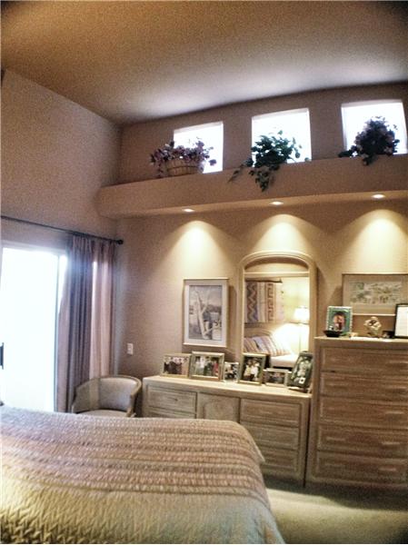 Master bed with nice light